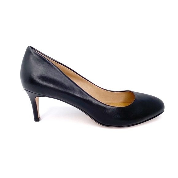 Corso Como Linnden Black Leather Pumps Size 10 2.5” Heel New